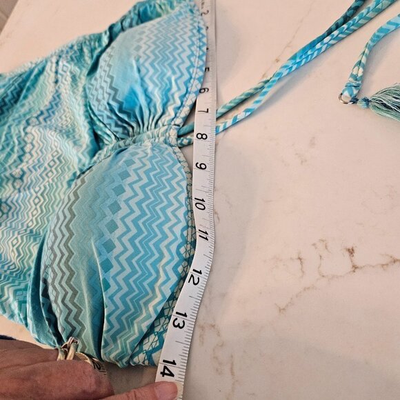BLUE Rod Beattie Riding A Wave Tankini Swim Top, Turquoise, Size 6 - Picture 8 of 11